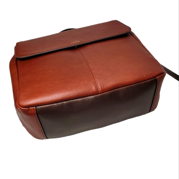 Fossil Claire Leather Brown Brandy Backpack - Picture 3 of 10